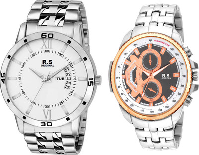 

R S Original RSO-3034 DAY AND DATE WHITE WATCH FOR MEN Watch - For Men
