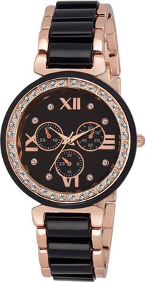 

Septem Oxhoxy Mac Chronograph Pattern Black Watch - For Girls