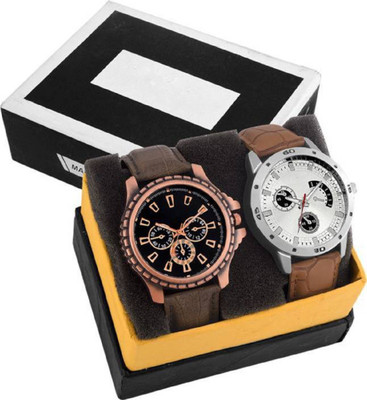 

iDIVAS ALK 53397 Rose Gold Double Round Loop With 1 year Warranty Watch - For Men