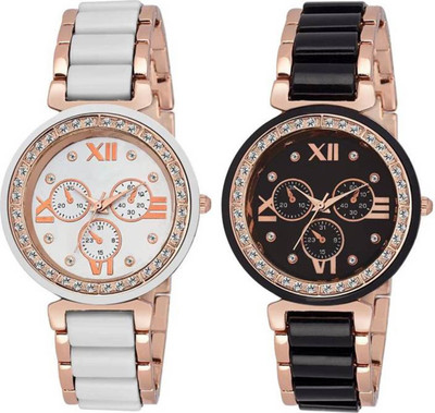 

Shree Women Black Watch +AD13+1 Watch - For Girls