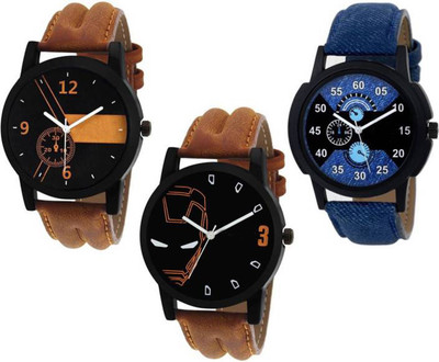 

Shree Men Watches pack of 3 +AD42+1 Watch - For Men