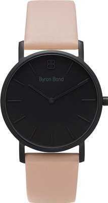 

Byron Bond 11DD11ID Byron Bond Brixton 38 mm - Unisex Watch - Black with Pink Leather Watch - For Women