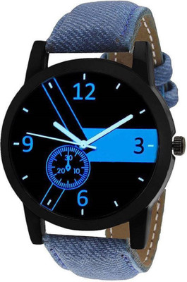 

True Colors New Blue Leather Strape Mans Watch With 1 YEAR WARRANTY Watch - For Men