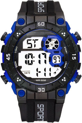 

DIRAY DR317G3-BlackBlue Hard-Core Speed Look Alarm & Digital Chronograph Watch - For Men