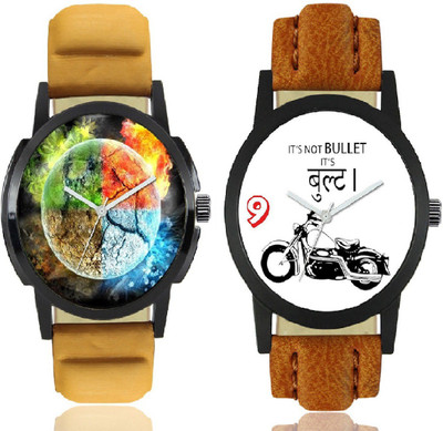 

Miss Perfect Leather Belt Print Dial and Bullet dial Combo ( pack 2) for boys Watch - For Boys