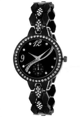 

Miss Perfect beautiful Black Diamond Watch for Girls Watch - For Girls