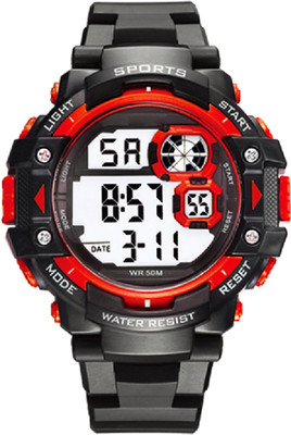 

DIRAY DR336G3-BlackRed Rock Strong Collection Digital Chronograph 1/100th Sec Watch - For Men