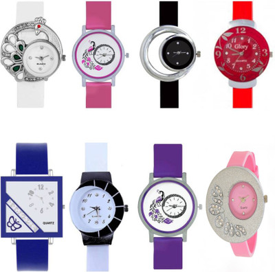 

Shree Combo of 8 Watches Best Price +AD49+1 Watch - For Girls