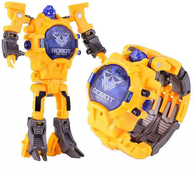 

4 seasons Robot Transformer Digital Watch RoboWatch(Yellow)