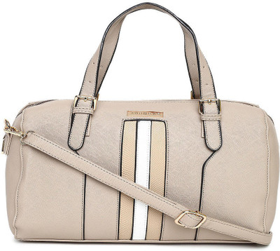 

Addons Monochrome Patchwork Duffle Shoulder Bag(White, 5 L)