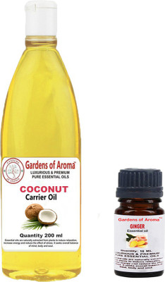 

Gardens Of Aroma Ginger Essential Oil And Coconut Carrier Oil(210 ml)
