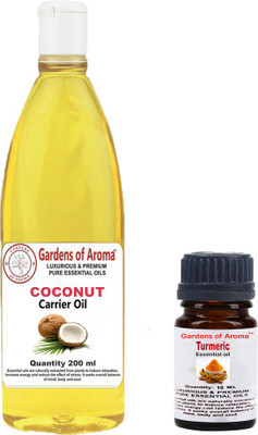 

Gardens Of Aroma Turmeric Essential Oil And Coconut Carrier Oil(210 ml)