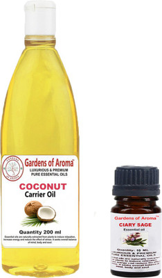 

Gardens Of Aroma Clarysage Essential Oil And Coconut Carrier Oil(210 ml)
