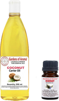 

Gardens Of Aroma Rosemarry Essential Oil And Coconut Carrier Oil(210 ml)