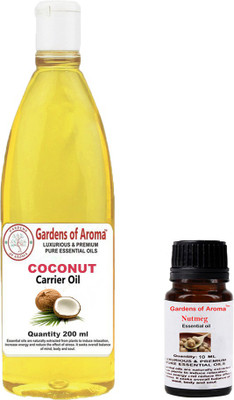 

Gardens Of Aroma Nutmeg Essential Oil And Coconut Carrier Oil(210 ml)