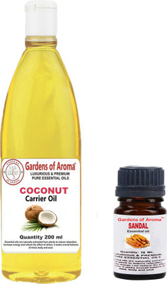 

Gardens Of Aroma Sandal Essential Oil And Coconut Carrier Oil(210 ml)
