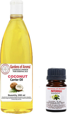 

Gardens Of Aroma Patchouli Essential Oil Coconut Carrier Oil(210 ml)