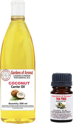 

Gardens Of Aroma Teatree Essential Oil And Coconut Carrier Oil(210 ml)