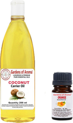 

Gardens Of Aroma Orange Essential Oil And Coconut Carrier Oil(210 ml)