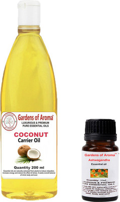 

Gardens Of Aroma Ashwagandha Essential Oil And Coconut Carrier Oil(210 ml)