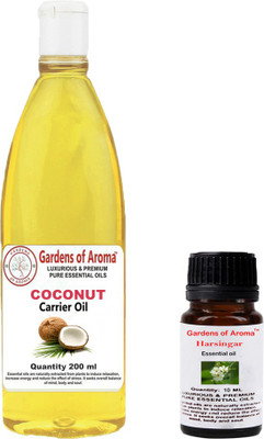 

Gardens Of Aroma Harsingar Essential Oil And Coconut Carrier Oil(210 ml)