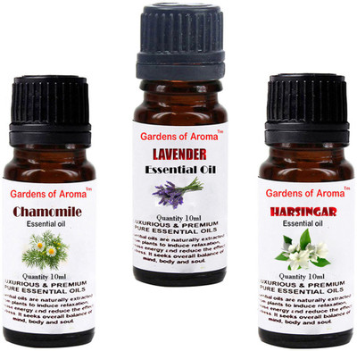 

Gardens Of Aroma Lavender,Chamomile,Harsingar Essential Oil(30 ml)