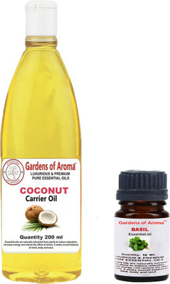 

Gardens Of Aroma Basil Essential Oil And Coconut Carrier Oil(210 ml)