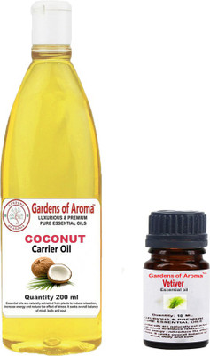 

Gardens Of Aroma Vetiver Essential Oil And Coconut Carrier Oil(210 ml)
