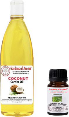 

Gardens Of Aroma LemonEucalyptus Essential Oil And Coconut Carrier oil(210 ml)