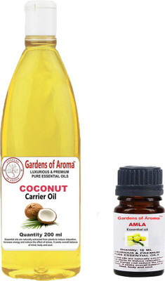 

Gardens Of Aroma Amla Essential Oil And Coconut Carrier Oil(210 ml)