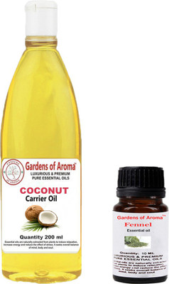 

Gardens Of Aroma Fennel Essential Oil And Coconut Carrier Oil(210 ml)