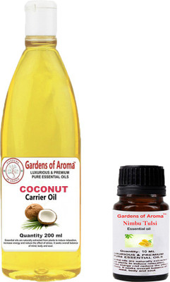 

Gardens Of Aroma NimbuTulsi Essential Oil And Coconut Carrier Oil(210 ml)