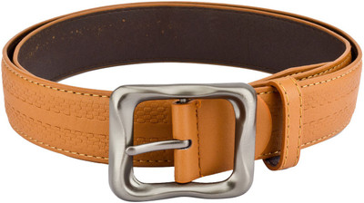 Hob London Fashion Men Tan Texas Leatherite Belt