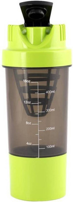 

Benison India Crossfit Shake It Gym Protein Shaker For Protein/Multi Purpose 507 ml Shaker(Pack of 1, Green)