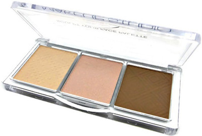 

One Personal Care Make Up Studio, Sculpt Your Face Palette (Highlight, Contour, Bronze) SQ-HF577(Yellow Beige, Pink Beige, Coffee Brown)
