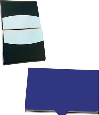 

Printmystic.com 10 Card Holder(Set of 2, Black, Silver, Blue)
