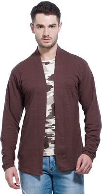 Alan Jones Self Design Casual Men Maroon Sweater