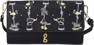 

Global Desi Casual Black Clutch
