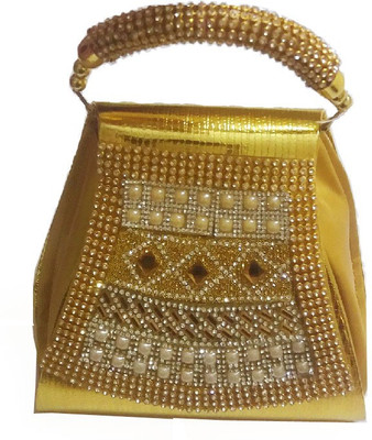 

Astha Creation Party Gold Clutch