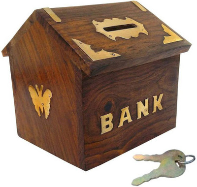 

Sublime Arts HUT SHAPED Coin Bank(Brown)