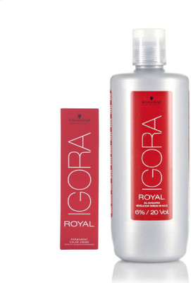 

Schwarzkopf Igora Royal Permanent color crème 5-68 Light Brown Chocolate Red(1 tube) 60mL+ Igora Oil Developer 1000 mL(Set of 2)