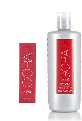 

Schwarzkopf Igora Royal Permanent color crème 5-4 Light Brown Beige(1 tube) 60mL+ Igora Oil Developer 1000 mL(Set of 2)
