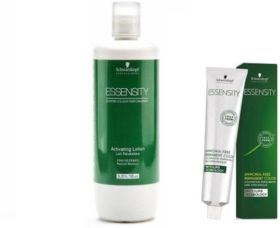 

Schwarzkopf Essensity Ammonia Free 9-0 Extra Light Blonde 60 mL + Essensity Oil Developer 1000 mL(Set of 2)