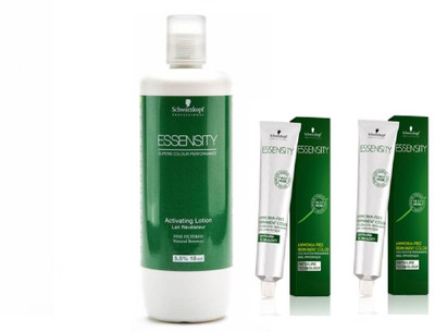 

Schwarzkopf Essensity Ammonia Free 5-5 Light Brown Gold 60 mL(2 tube) + Essensity Oil Developer 1000 mL(Set of 3)