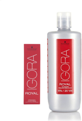 

Schwarzkopf Igora Royal Permanent color crème 4-88 Medium Brown Red Extra(1 tube) 60mL+ Igora Oil Developer 1000 mL(Set of 2)