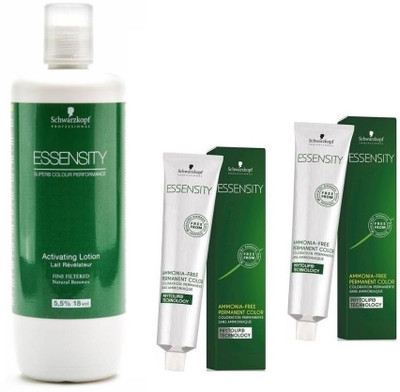 

Schwarzkopf Essensity Ammonia Free 5-0 Light Brown 60 mL(2 tube) + Essensity Oil Developer 1000 mL(Set of 3)