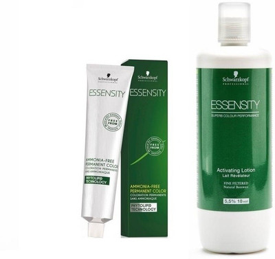 

Schwarzkopf Essensity Ammonia Free 6-45 Dark BlondeBeige Gold 60 mL + Essensity Oil Developer 1000 mL(Set of 2)