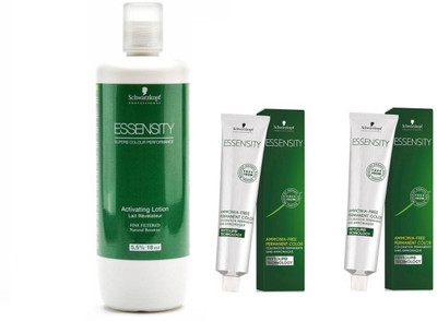 

Schwarzkopf Essensity Ammonia Free 4-99 Medium Brown Violet Extra 60 mL(2 tube) + Essensity Oil Developer 1000 mL(Set of 3)