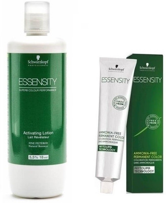 Schwarzkopf Essensity Ammonia Free 6-68 Dark Blonde Chocolate Red 60 mL + Essensity Oil Developer 1000 mL(Set of 2)