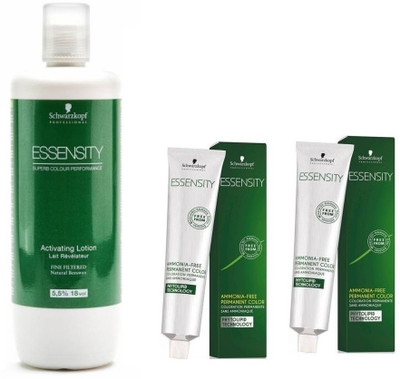 

Schwarzkopf Essensity Ammonia Free 9-55 Extra Light Blonde Gold Extra 60 mL(2 tube) + Essensity Oil Developer 1000 mL(Set of 3)